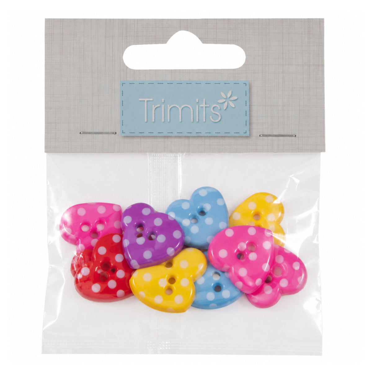 Dotty heart novelty buttons