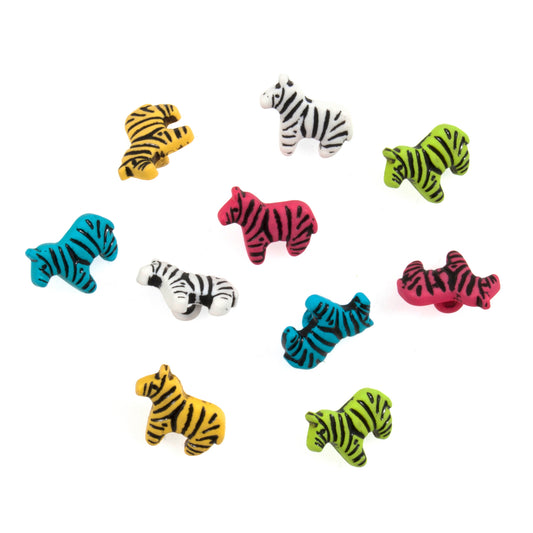 Zebra novelty buttons