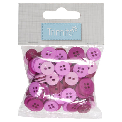 Pile of small pink craft buttons