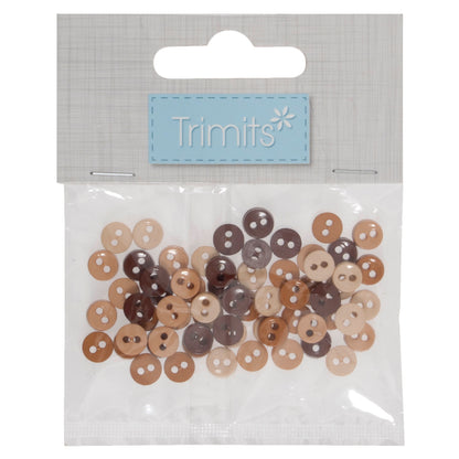 Mini craft buttons in natural tones