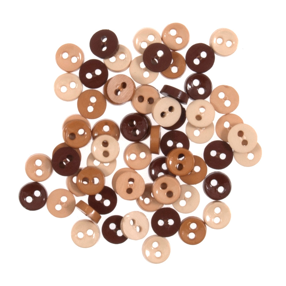 Mini craft buttons in natural tones
