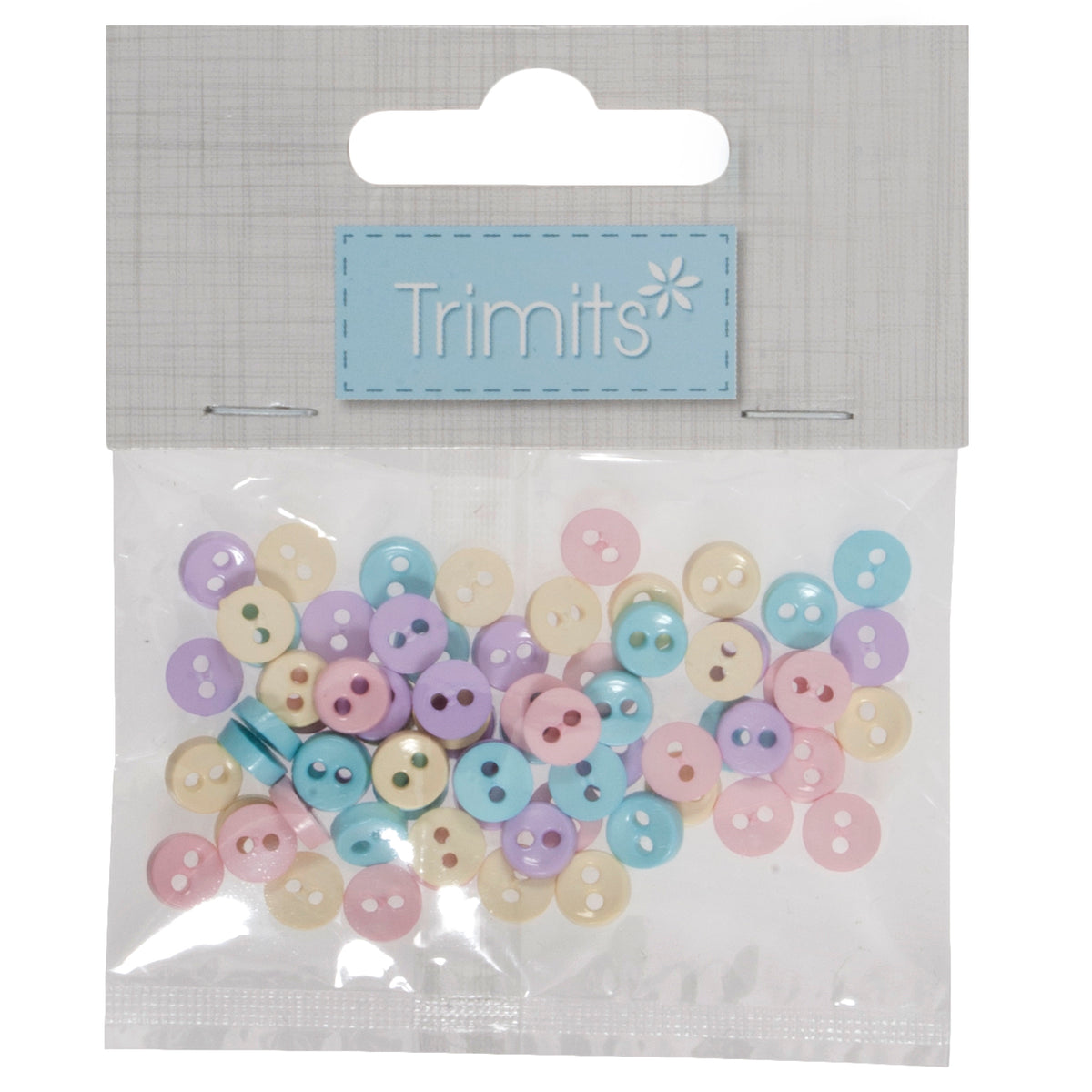 Mini craft buttons in soft pastel shades