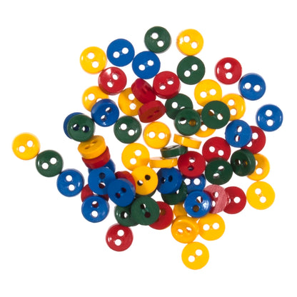 Mini craft buttons in primary colours