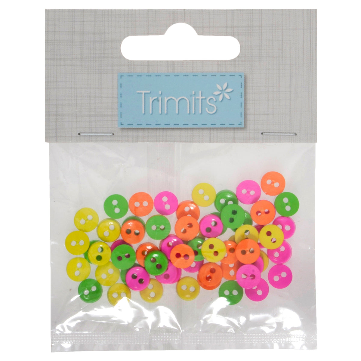 Mini craft buttons in bright neon shades
