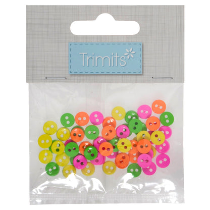 Mini craft buttons in bright neon shades