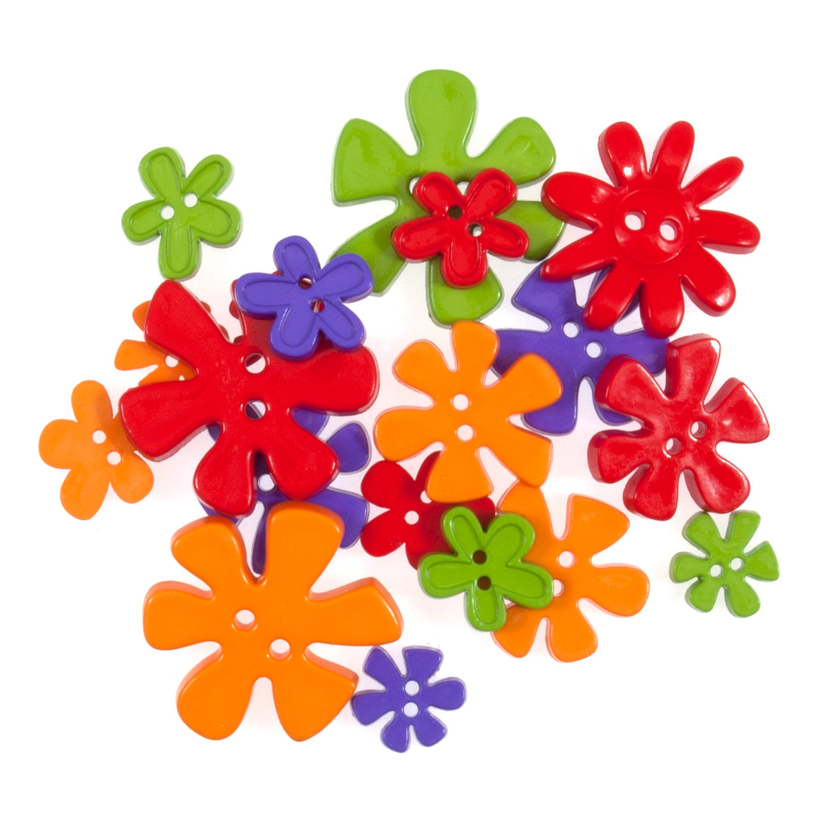 Pack of Trimits pretty flowers novelty buttons