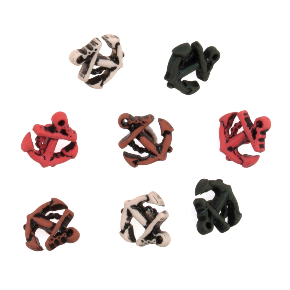 Anchor shaped novelty buttons