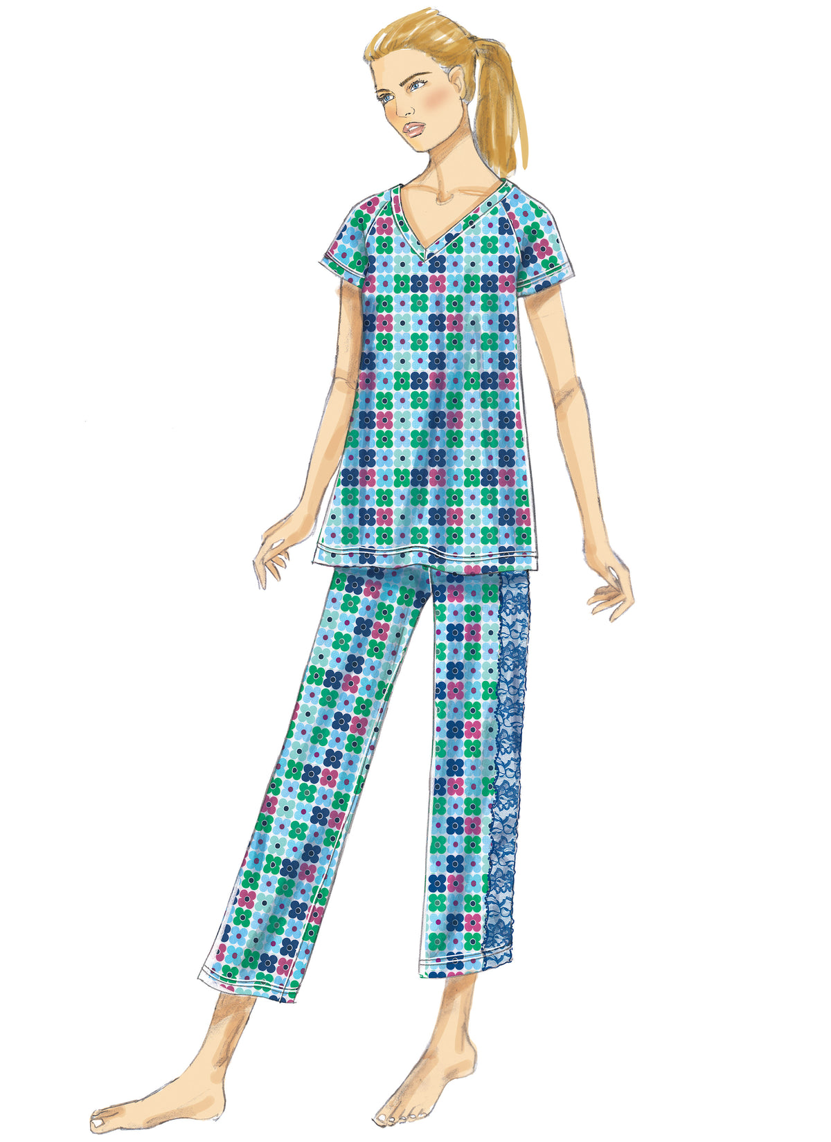 Butterick B6428 sewing pattern envelope showing misses robe designs