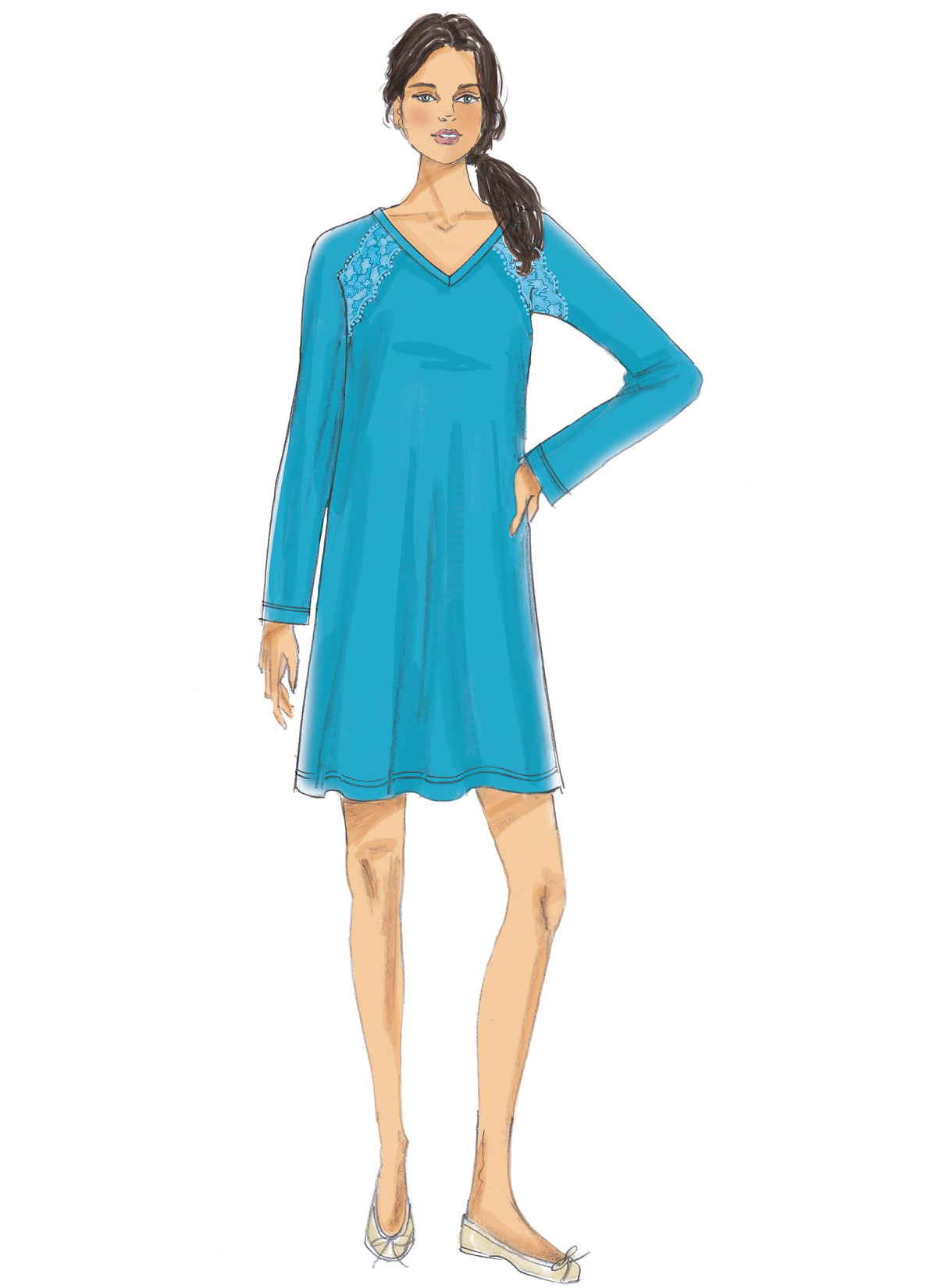 Butterick B6428 sewing pattern envelope showing misses robe designs