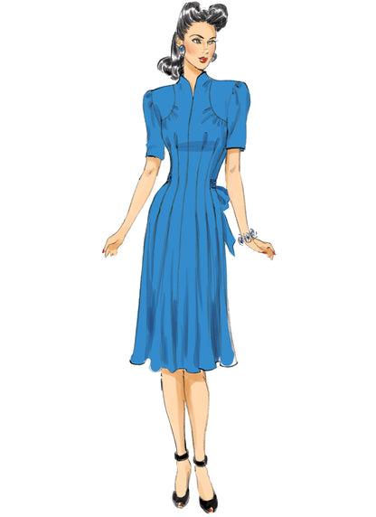 Butterick B6485 sewing pattern envelope showing misses dress designs