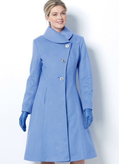 Butterick B6497 sewing pattern envelope showing misses jacket and coat designs