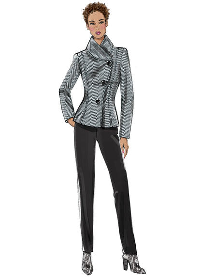 Butterick B6497 sewing pattern envelope showing misses jacket and coat designs