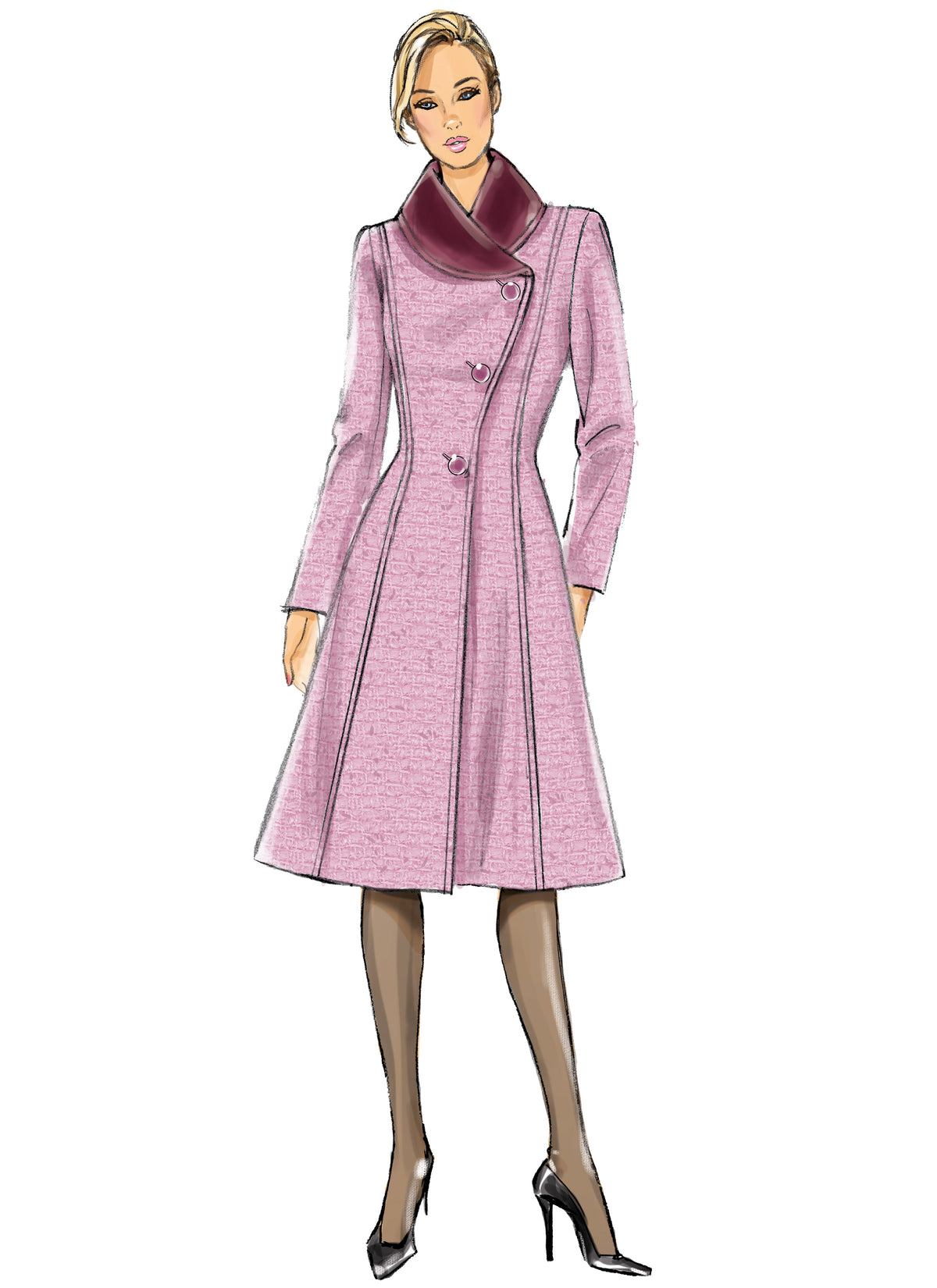 Butterick B6497 sewing pattern envelope showing misses jacket and coat designs