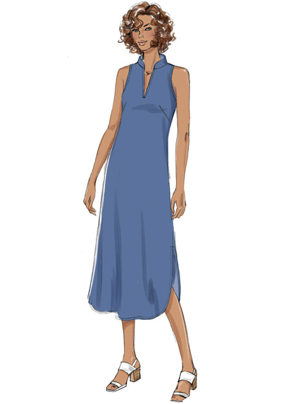 Butterick B6551 sewing pattern envelope showing misses loose dress designs