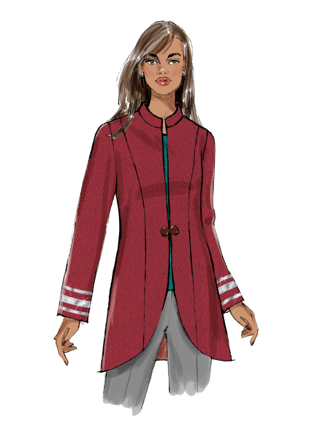 Butterick B6602 sewing pattern envelope showing misses lined jacket designs