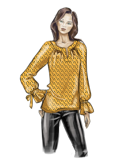 Butterick B6632 sewing pattern envelope showing misses raglan top designs