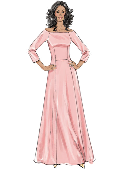 Butterick B6639 sewing pattern envelope showing misses special occasion dress designs