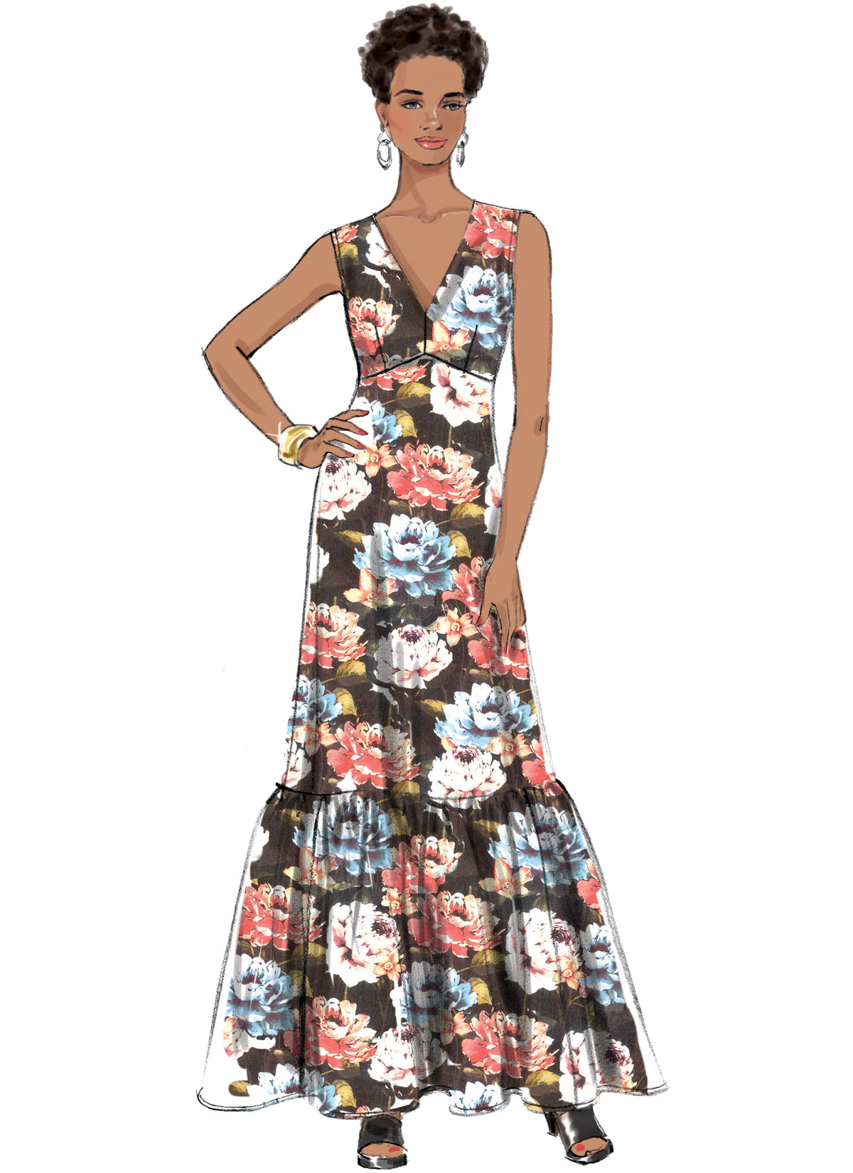 Butterick B6678 sewing pattern envelope showing an unlined dress, close fitting through the bust