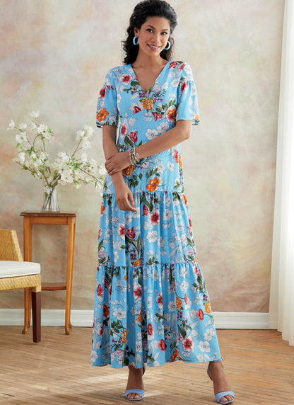 Butterick B6678 sewing pattern envelope showing an unlined dress, close fitting through the bust