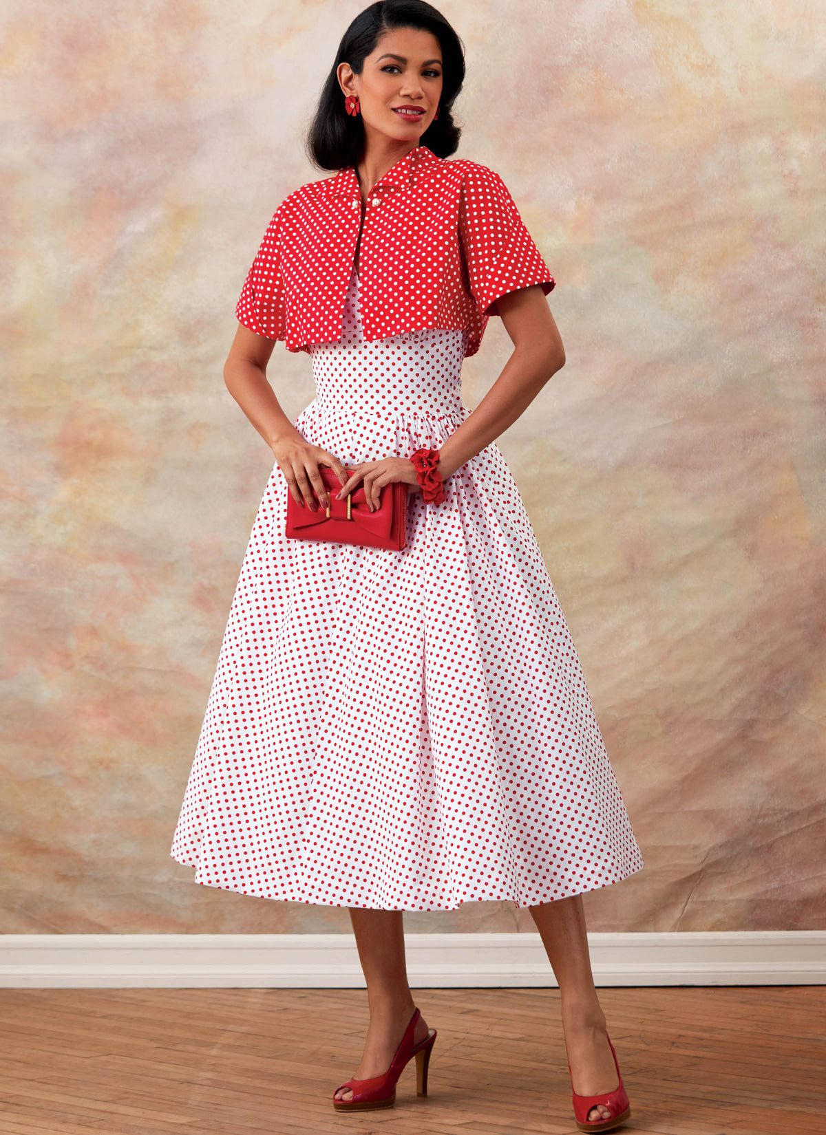 Butterick B6682 sewing pattern envelope showing an unlined dress with a close-fitting halter bodice