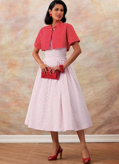 Butterick B6682 sewing pattern envelope showing an unlined dress with a close-fitting halter bodice