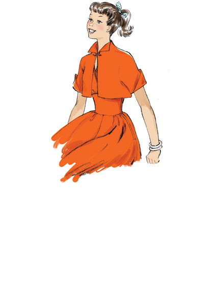 Butterick B6682 sewing pattern envelope showing an unlined dress with a close-fitting halter bodice