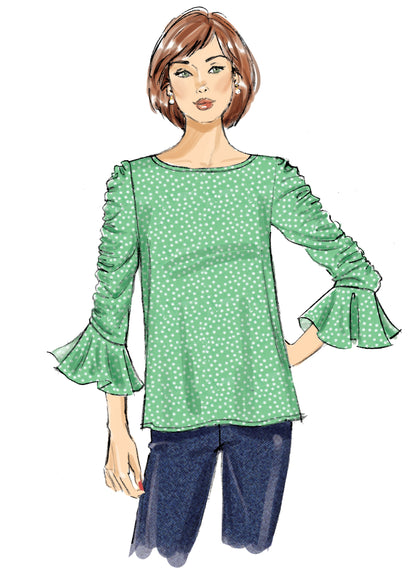 Butterick B6687 sewing pattern envelope showing a semi-fitted top