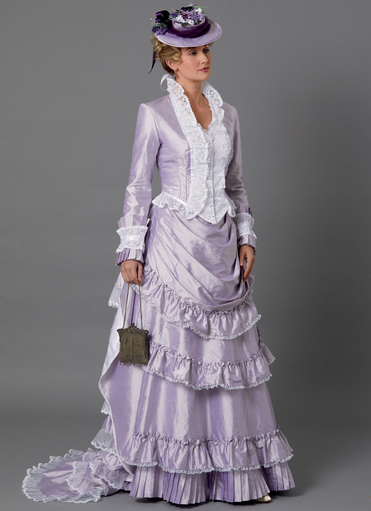 Butterick B6692 sewing pattern envelope showing a fitted button-front jacket and skirt costume