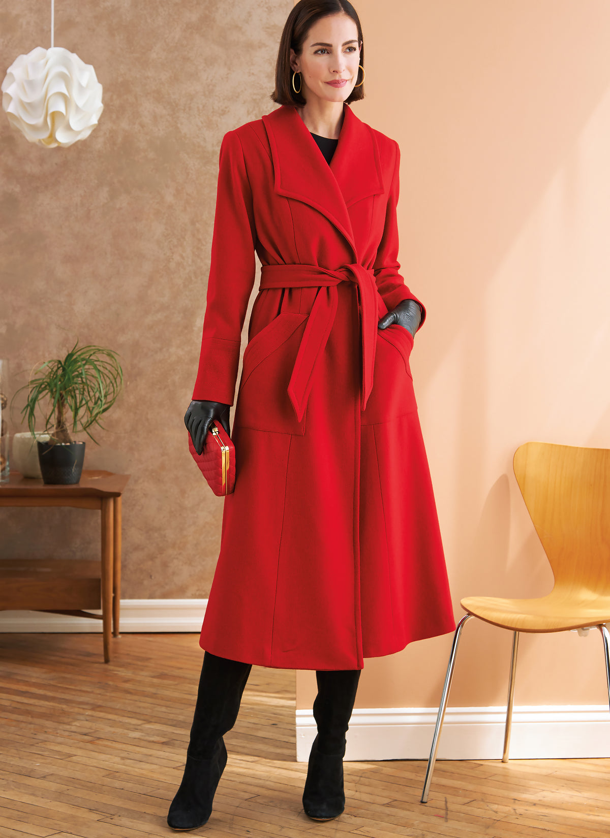 Butterick B6720 sewing pattern envelope showing a lined, loose-fitting jacket and coat