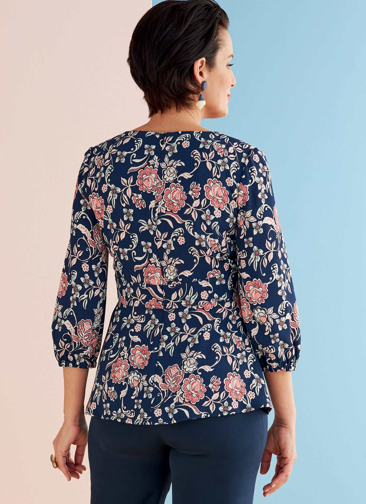 Butterick B6732 sewing pattern envelope showing an empire waist top