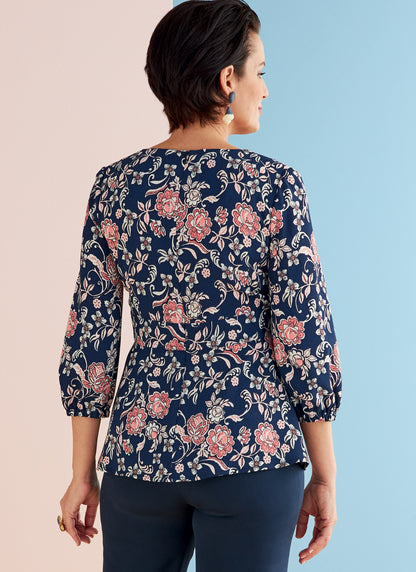 Butterick B6732 sewing pattern envelope showing an empire waist top