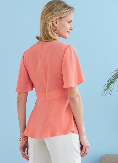Butterick B6732 sewing pattern envelope showing an empire waist top