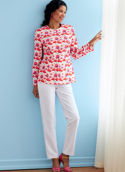 Butterick B6740 sewing pattern envelope showing misses' jacket and coat designs