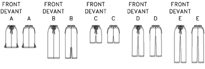 Butterick B6742 sewing pattern envelope showing misses' skirt, shorts and trousers designs