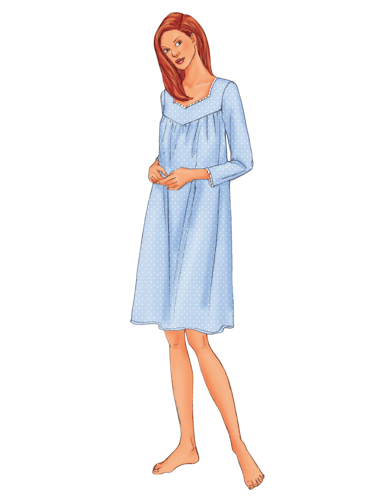 Butterick B6838 sewing pattern envelope showing women's nightgown designs