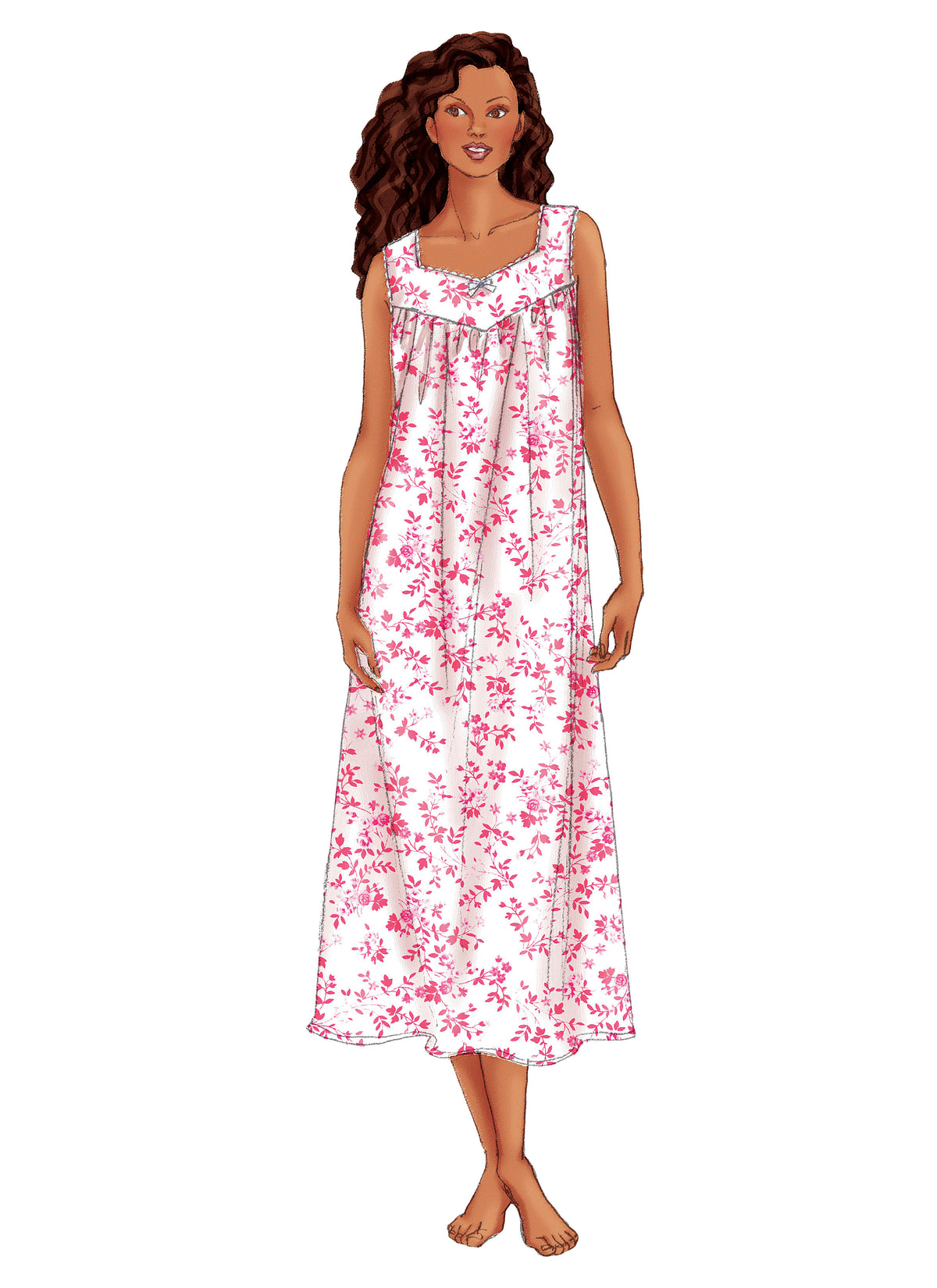 Butterick B6838 sewing pattern envelope showing women's nightgown designs