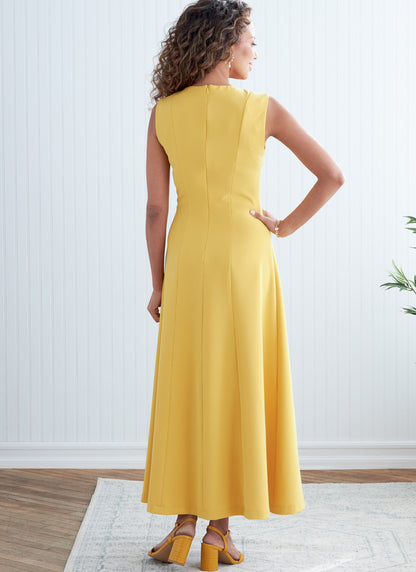Butterick B6850 sewing pattern envelope showing women's princess seam dress designs