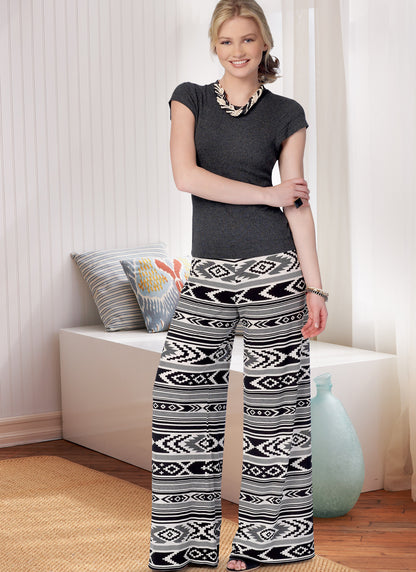 Butterick B6851 sewing pattern envelope showing women's trousers, capris & shorts designs