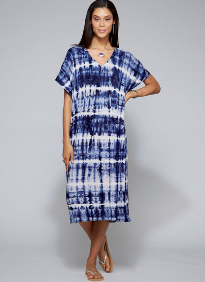 Butterick B6853 sewing pattern envelope showing women's loose tunic & dress designs