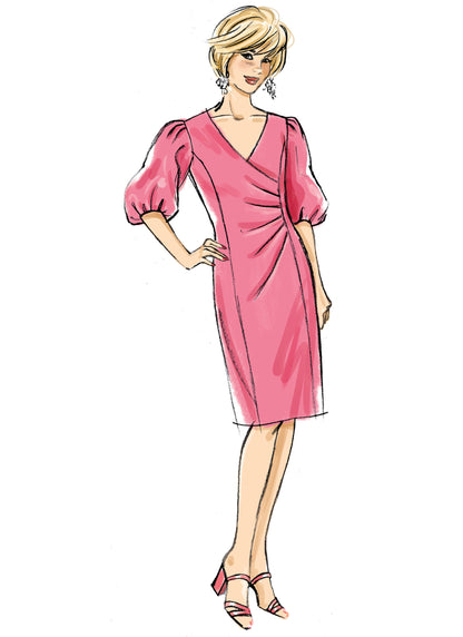 Butterick B6892 sewing pattern envelope showing misses' princess seam dress designs