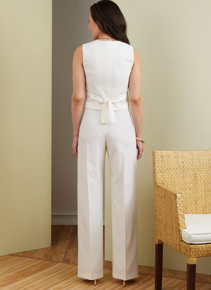 Butterick B6901 sewing pattern envelope showing the lined button front waistcoat designs