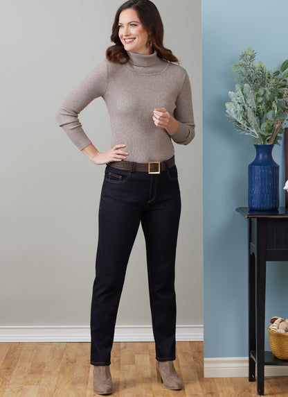 Butterick B6911 sewing pattern envelope showing the jeans designs