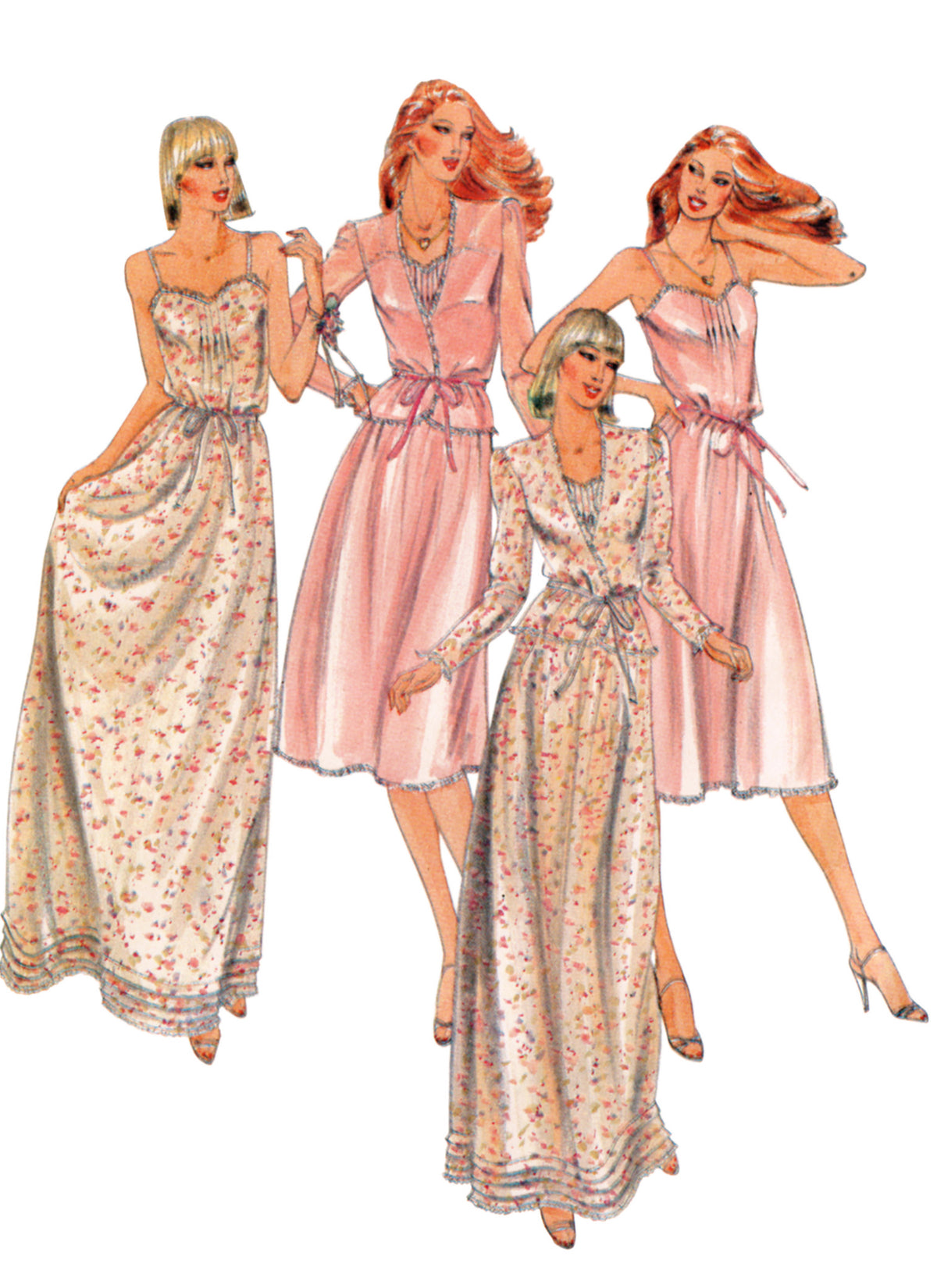 Butterick B6914 sewing pattern envelope showing the semi-fitted lace dress designs