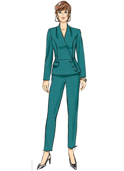 Butterick B6915 sewing pattern envelope showing the two-piece suit designs