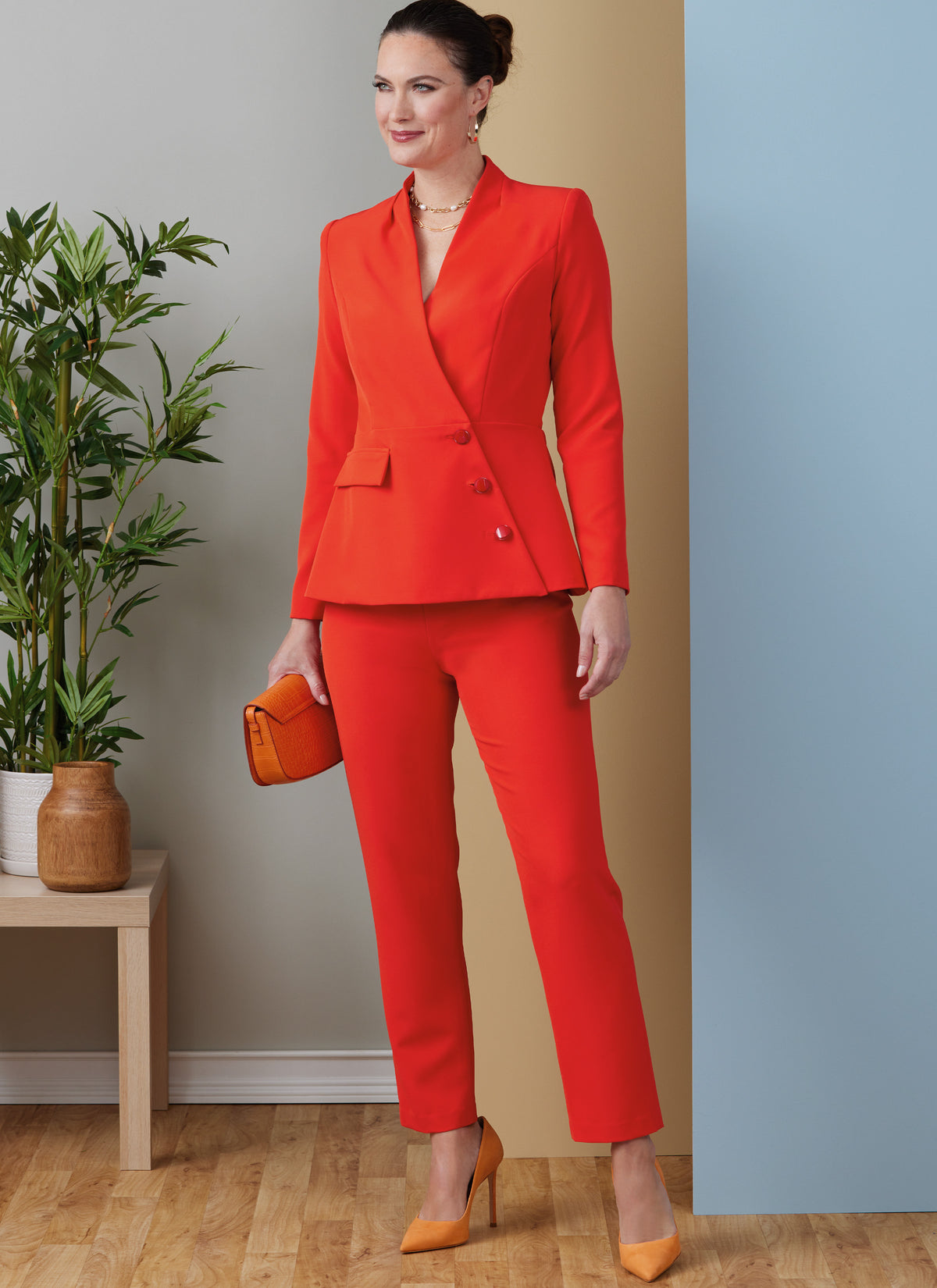 Butterick B6915 sewing pattern envelope showing the two-piece suit designs