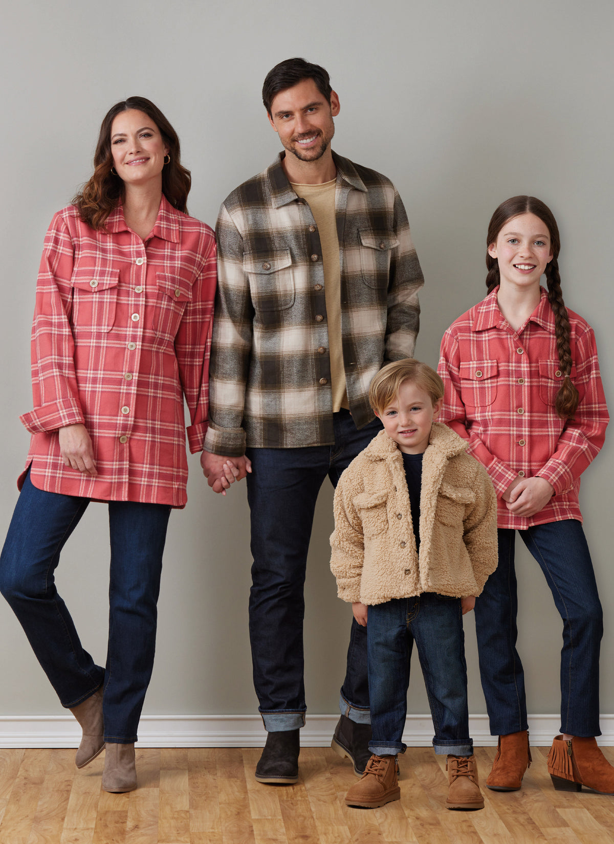 Butterick B6916 sewing pattern envelope showing the unisex shirt jacket designs