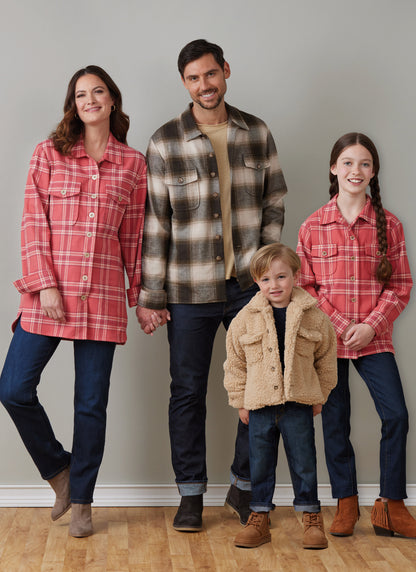 Butterick B6916 sewing pattern envelope showing the unisex shirt jacket designs