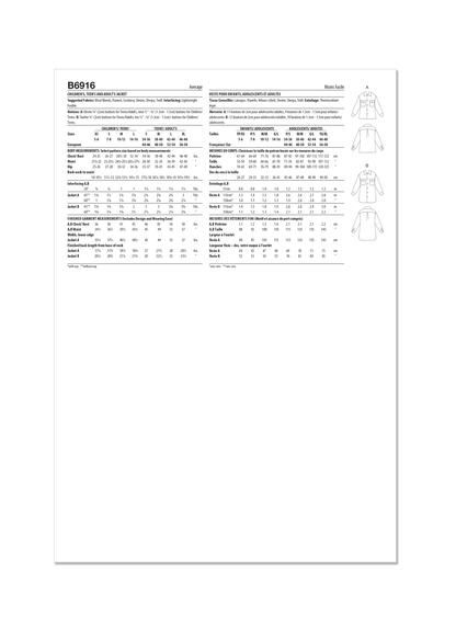 Butterick B6916 sewing pattern envelope showing the unisex shirt jacket designs