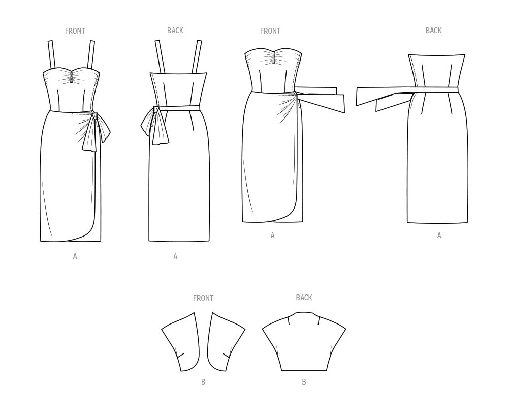 Butterick B6923 sewing pattern envelope showing the vintage 1950s dress and bolero designs
