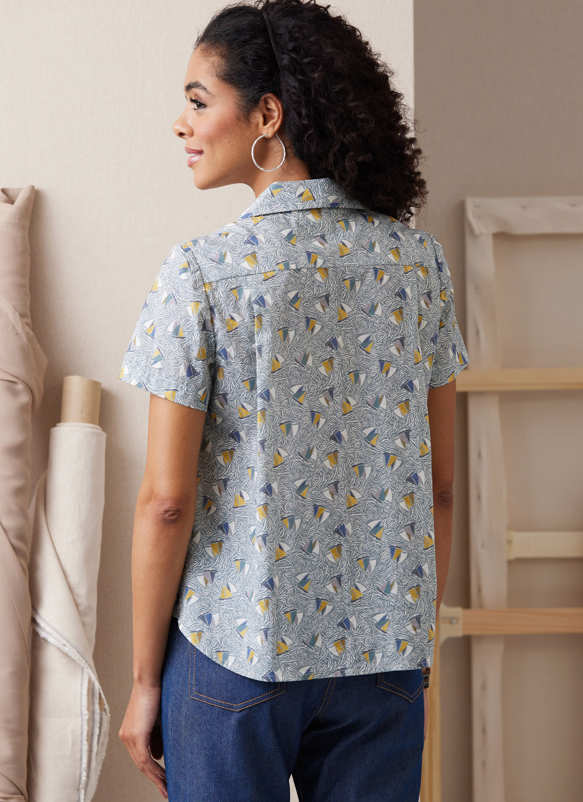 Butterick B6924 sewing pattern envelope showing the fitted shirt designs